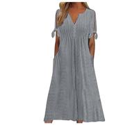 Abito da donna da spiaggia con spalle scoperte, abito da spiaggia, estivo, alla moda, elegante, leggero, per il tempo libero, maniche mide, abito estivo, abito a tunica, abito da donna, principesse