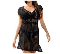 Abito da donna elegante ed elegante, gonna da spiaggia camicetta con bordo europeo e abbigliamento gonna da spiaggia traforata gonna con coulisse abito con scollo a V camicetta