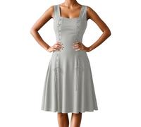 Abito da donna in lino medievale rinascimentale, versatile per tutti i | Senza maniche, in lino, versatile, comodo, costume rinascimentale, outfit per festival, carnevale, Halloween