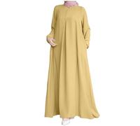 Abito da donna musulmana Abaya, abito da preghiera da donna musulmana 1 pezzo a maniche lunghe abbigliamento etnico tinta unita con chiusura lampo abito dubai arabo islamico medio oriente per il