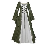 Abito da Donna retrò Medievale con Maniche a Tromba Stile Medievale Vittoriano per Il Rinascimento per Carnevale Halloween Feste Principessa Costume da Regina Donna Abito da Sera Gotico Vestito