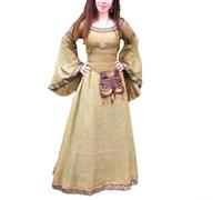 Abito da donna rinascimentale medievale gotico a maniche lunghe costume | Costume medievale da donna da strega, stile bohémien, maxi abito da matrimonio, abbigliamento fantasia