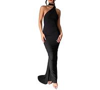 Abito da Donna Sexy Senza Schienale Aderente Senza Maniche Aperto sul Retro Maxi Vestito Che esce Elegante Abito Lungo da Cocktail da Festa Come Stare Bene Quando Cose Vanno Male (Black, M)