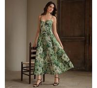 Abito da donna stile serbatoio senza maniche tipo A-line con stampa dipinta ad olio, nuovo arrivo L,M,S,XLstampa dappertuttoTessuto intrecciato
