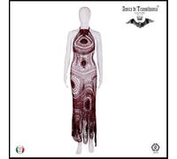 abito da donna vestito lungo uncinetto crochet seta trasparente moda sexy strass