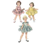 Abito Da Festa Per Ragazze Carino, Con Volant, Anni '50 - Petto=23” (58,4cm)