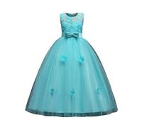 Abito da festa ragazza abiti da bambina elegante abito da sposa elegante abito da comunione abito da sposa in pizzo pieghettato abito da sera in Tullerobe morbido abbigliamento per damigella d'onore