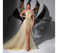 Abito da invitata a un matrimonio con paillettes lucide e patchwork, abito da sera lungo formale da donna senza maniche in colore unito con patchwork in rete per feste L,M,S,XL,XSColore unicoTessuto i