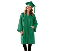 Abito da laurea con cappello da laurea, unisex, laurea, cappello da dottore, cappello da laurea, costume da laurea, università, regalo accademico, da uomo, da donna, S-4XL, verde, L