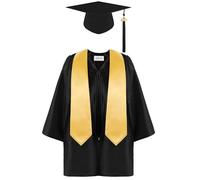 Abito da laurea per bambini, set con cappello e nappa, unisex, per ragazzi e ragazze, scuola materna, scuola elementare, spettacoli scolastici, cerimonie scolastiche, costume da Bachelor, toga da