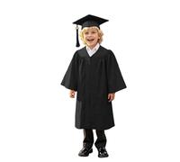 Abito da Laureato Set Bambini, Toga e Tocco Cappello Laurea Abito da Laureato Set Toga Laurea Bambini Asilo Costume Decorato Studenti Elementare Medi Linea Costume Carnevale Travestimento 5-10 Anni