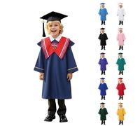 Abito da Laureato Set Bambini Toga Laurea con Cappello Tocco e Nappina, Costume Scolastico per Cerimonia Diploma, Adatto A Bambini di Scuola Materna e Classi Elementari Costume Laureato Bambino Set