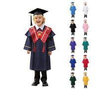 Abito da Laureato Set Bambini Toga Laurea con Cappello Tocco e Nappina, Costume Scolastico per Cerimonia Diploma, Adatto A Bambini di Scuola Materna e Classi Elementari Costume Laureato Bambino Set