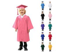 Abito da Laureato Set Bambini Toga Laurea con Cappello Tocco e Nappina, Costume Scolastico per Cerimonia Diploma, Adatto A Bambini di Scuola Materna e Classi Elementari Costume Laureato Bambino Set
