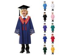 Abito da Laureato Set Bambini Toga Laurea con Cappello Tocco e Nappina, Costume Scolastico per Cerimonia Diploma, Adatto A Bambini di Scuola Materna e Classi Elementari Costume Laureato Bambino Set
