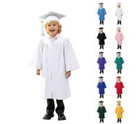 Abito da Laureato Set Bambini Toga Laurea con Cappello Tocco e Nappina, Costume Scolastico per Cerimonia Diploma, Adatto A Bambini di Scuola Materna e Classi Elementari Costume Laureato Bambino Set