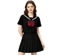 Abito da marinaio da ragazza, comodo, tradizionale, con papillon, uniforme da marinaio, per ragazze, per eventi drammatici, cosplay, eventi, riunioni, feste, bambini, giovani studenti