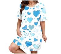 Abito Da Notte Donna Con Stampa A Cuore Per San Valentino Per La Casa