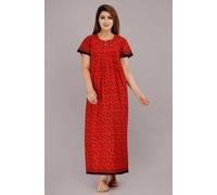 Abito da notte donna nighty cotone taglie forti stampa indiana pigiama maxi