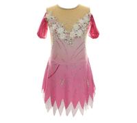 Abito Da Pattinaggio Artistico For Ragazze Con Strass Lucidi, Personalizzabile, Traspirante, For Danza Sul Ghiaccio, For Le Competizioni(XXXX)