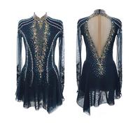 Abito Da Pattinaggio Artistico Lucido For Bambina, Abito Da Pattinaggio Sul Ghiaccio Da Donna For Gare Ed Esibizioni, Abbigliamento Da Danza Lirica(XL)