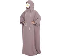 Abito da preghiera musulmana Abaya Solid One Piece con cappuccio Abaya Abito lungo da donna, maxi abito islamico Dubai Jilbab Taglia unica