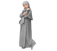 Abito da preghiera musulmana per ragazze, abito Hijab con cappuccio da donna, coperta completa, islam Dubai, abiti da preghiera modesti per bambini, abbigliamento musulmano per bambine 3-12 anni