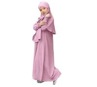 Abito da preghiera musulmana per ragazze, abito Hijab con cappuccio da donna, coperta completa, islam Dubai, abiti da preghiera modesti per bambini, abbigliamento musulmano per bambine 3-12 anni