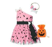Abito da Principessa in Tulle per Bambina con Borsa Caramelle e Cerchietto - Costume di Halloween per Festeggiamenti, Carnevale e Feste in Maschera - Vestito da Festa per Bambine Baby
