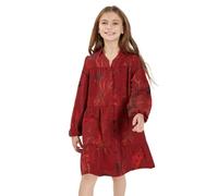 Abito da ragazza Desigual Vervena bordeaux a cascata 110
