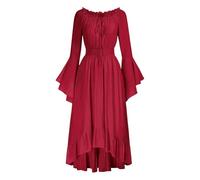 Abito da sera barocco Marie Antoinette, costume cosplay gotico retrò per Halloween 2025 abito elegante a una spalla con maniche a campana e vita aderente per le donne