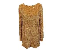 Abito da sera con paillettes, taglie forti, con paillettes, da donna, con paillettes, mini glitter glam flapper per feste, cocktail, matrimoni, serate, clubwear