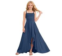 Abito da sera da bambina, abito lungo asimmetrico, abito da damigella d'onore, abito da matrimonio, abito di compleanno, abito da cocktail, regalo per comunione, cresima