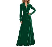 Abito Da Sera Da Donna Lungo In Velluto Scollo A V Abito Ballo Invernale | Abiti Da Cerimonia Lunghi Eleganti Abito Da Sposa Civile Vestiti Donna Per Matrimoni Capodanno Feste Eventi Cocktail