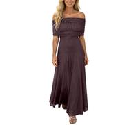 Abito da Sera da Donna Maxi Abiti in Rete Elasticizzata, Linea A Abito da Laurea, Slim Swing Comodo da Ballo Stile Boho Leggera e Traspirante Morbida Ventilato per Matrimoni Spiaggia