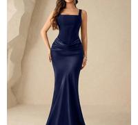 Abito da sera di lusso, abito da cerimonia di alta gamma, abbigliamento elegante da signora L,M,S,XL,XS,XXL,XXSColore unicoTessuto intrecciato