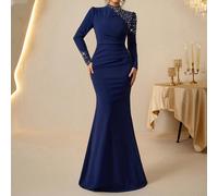 Abito da sera di lusso, abito da cerimonia di alta gamma, stile elegante e sofisticato da signora L,M,S,XL,XSStampa CasualeTessuto intrecciato