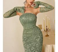 Abito da sera di lusso, abito da cerimonia di alta gamma, stile elegante e sofisticato da signora L,M,S,XL,XS,XXSTessuto in maglia