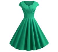 Abito da sera donna rosso vino retrò party anni 5060 swing gonna aline