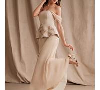 Abito da sera elegante e alla moda di alta gamma per le donne, adatto per molteplici occasioni, abito da festa di lusso di alta qualità con grazia ed eleganza L,M,S,XLColore unicoTessuto intrecciato