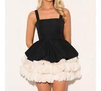 Abito da sera estivo da donna, abiti da donna alla moda per compleanni, abiti corti estivi da donna, abiti eleganti da donna, abbigliamento da donna estivo L,M,S,XLColore unicotulle