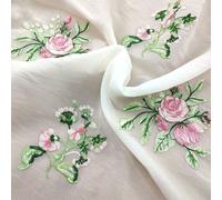 Abito Da Sera In Pizzo E Tulle Con Ricamo Di Peonia Per Donne 1 Y