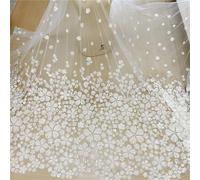 Abito Da Sera In Tulle Con Pizzo Ricamato E Paillettes Ivory E Fiori 1 Y
