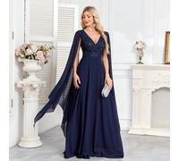 Abito da sera lungo con fiori, perline e paillettes, maniche extra lunghe e vita con laccio, elegante abito da cerimonia adatto per invitati a matrimoni, cerimonie di laurea e altre occasioni formali