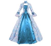 Abito da Sera Lungo Donna Medievale Vittoriano Vintage per Il Rinascimento per Carnevale Halloween Feste Cosplay Principessa Costume da Regina Donna Sera Costume dell'800 Abito Corsetto Medievale
