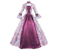 Abito da Sera Lungo Donna Medievale Vittoriano Vintage per Il Rinascimento per Carnevale Halloween Feste Cosplay Principessa Costume da Regina Donna Sera Costume dell'800 Abito Corsetto Medievale