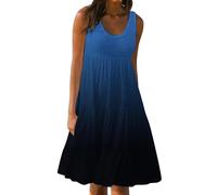 Abito da spiaggia da donna Tie Dye estivo senza maniche girocollo swing abiti a balze da vacanza corto prendisole da donna UK taglie forti S-5XL I miei ordini Ordini di vendita Ordine di liquidazione