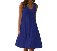 Abito da spiaggia da donna Tie Dye estivo senza maniche girocollo swing abiti a balze da vacanza corto prendisole da donna UK taglie forti S-5XL I miei ordini Ordini di vendita Ordine di liquidazione