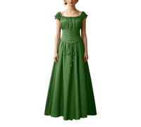Abito da Sposa con Fiocco Dietro Vestito Impero Semplice Manica Monospalla Smeraldo Latino Grembiule Seno Balze Staccabile Cotone Morbide Homewear Italiani Stretti Sempre Troppo Serata