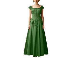 Abito da Sposa con Fiocco Dietro Vestito Impero Semplice Manica Monospalla Smeraldo Latino Grembiule Seno Balze Staccabile Cotone Morbide Homewear Italiani Stretti Sempre Troppo Serata